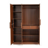 Nilkamal Calipso 3 Door Wardrobe With Mirror (Classic Plank Walnut)