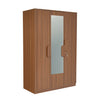 Nilkamal Calipso 3 Door Wardrobe With Mirror (Classic Plank Walnut)