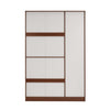 Nilkamal Calipso 3 Door Wardrobe With Mirror (Classic Plank Walnut)
