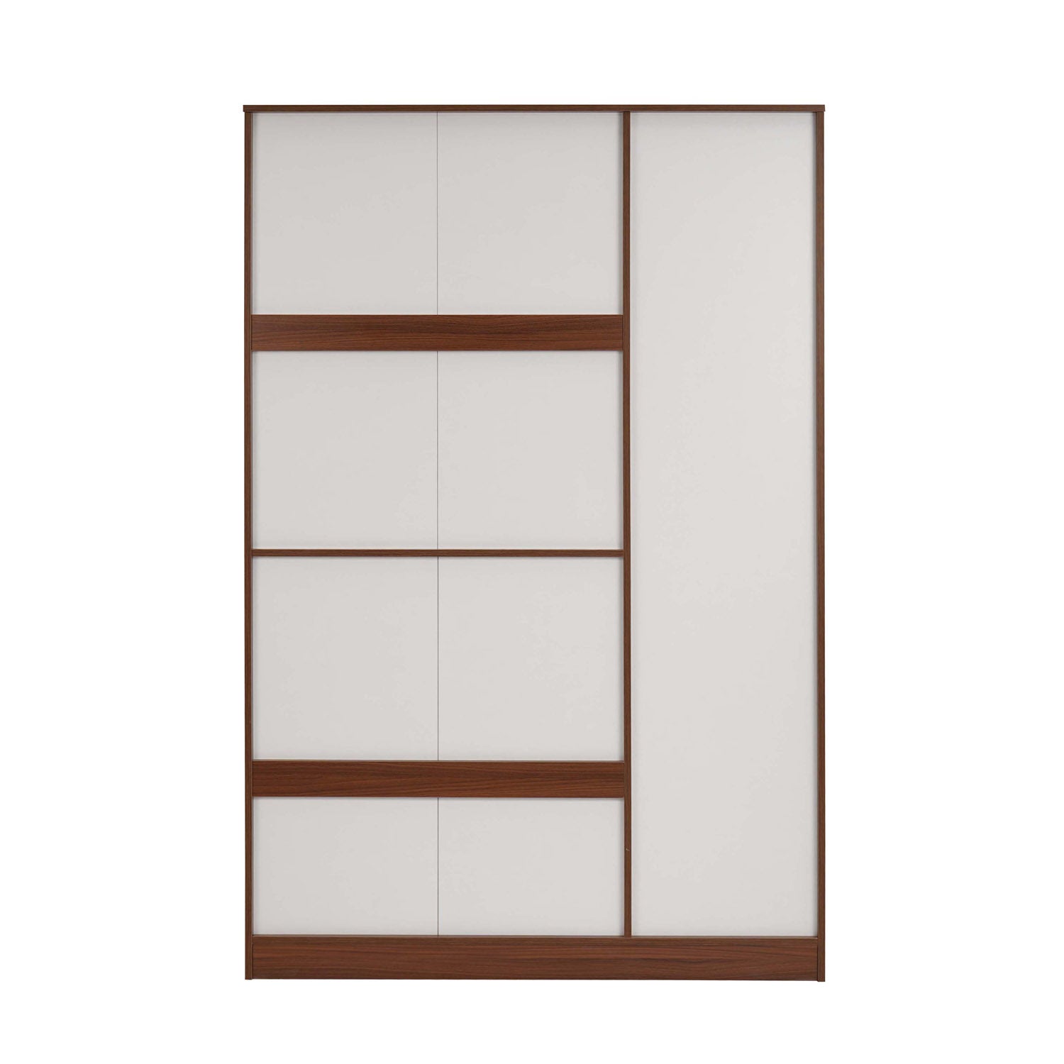 Nilkamal Calipso 3 Door Wardrobe With Mirror (Classic Plank Walnut)