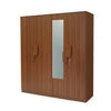 Nilkamal Calipso 4 Door Wardrobe With Mirror (Classic Plank Walnut)
