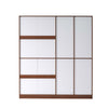 Nilkamal Calipso 4 Door Wardrobe With Mirror (Classic Plank Walnut)