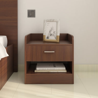 Nilkamal Calipso Night Stand (Classic Plank Walnut)