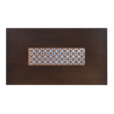 Nilkamal Camilla 6 Seater Dining Table (Dark Walnut)