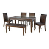 Nilkamal Camilla 1+4+Bench Dining Set (Dark Walnut)
