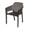 Nilkamal Orchid Captain 1 + 4 Chair Dining Set (Rust Brown) - Slight Side View 3