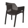 Nilkamal Orchid Captain 1 + 4 Chair Dining Set (Rust Brown) - Slight Back View 2