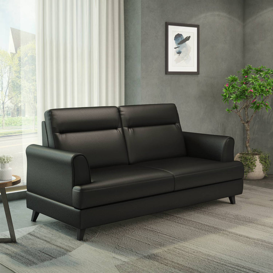 Nilkamal Carlos 3 Seater Sofa (Black)