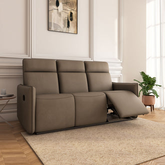 Nilkamal Carlton 3 Seater Manual Recliner (Light Brown)
