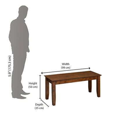 Nilkamal Carter 1+2+Bench Dining Set (Antique Oak)