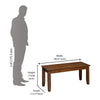 Nilkamal Carter Multi Use Medium Sitting Bench for Living Room | Dining Room (Antique Oak)