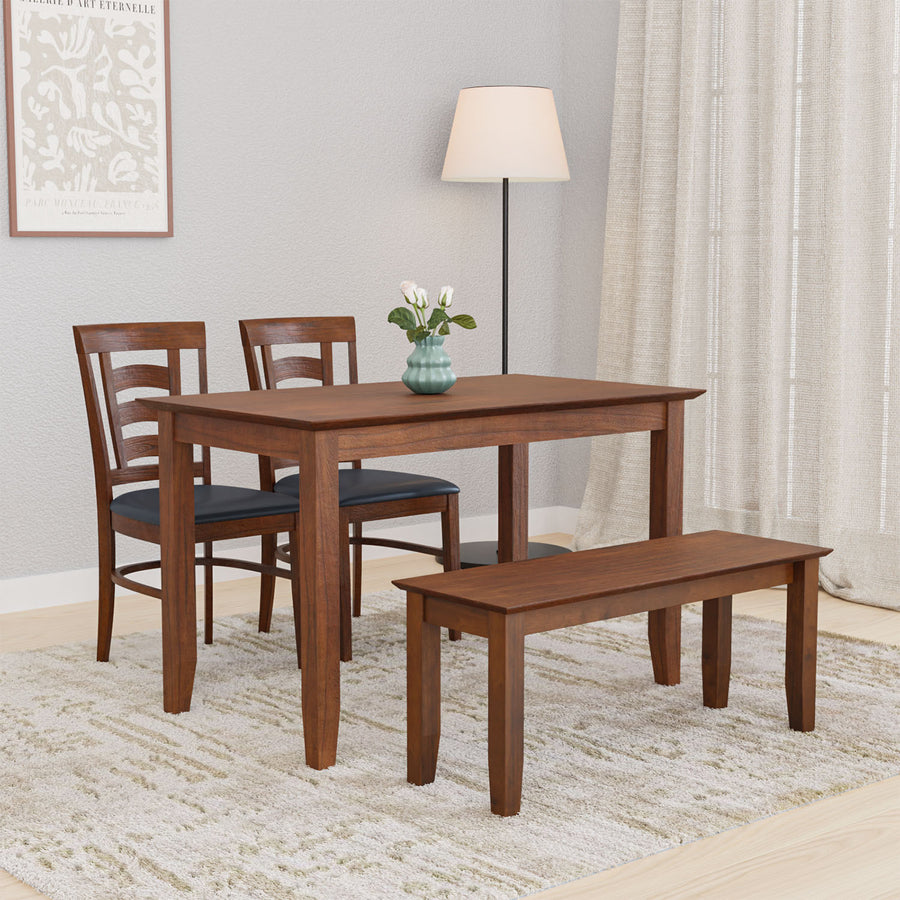 Nilkamal Carter 1+2+Bench Dining Set (Antique Oak)