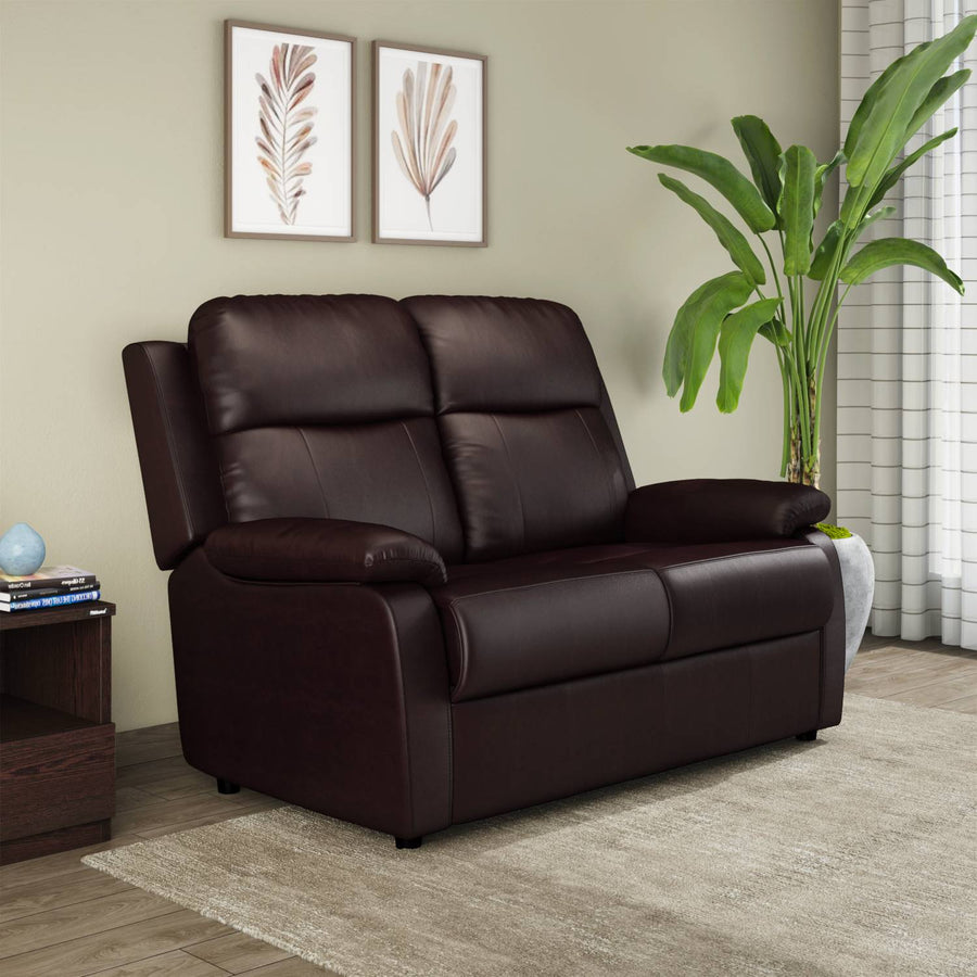 Nilkamal Carolina 2 Seater Fixed Sofa (Brown)