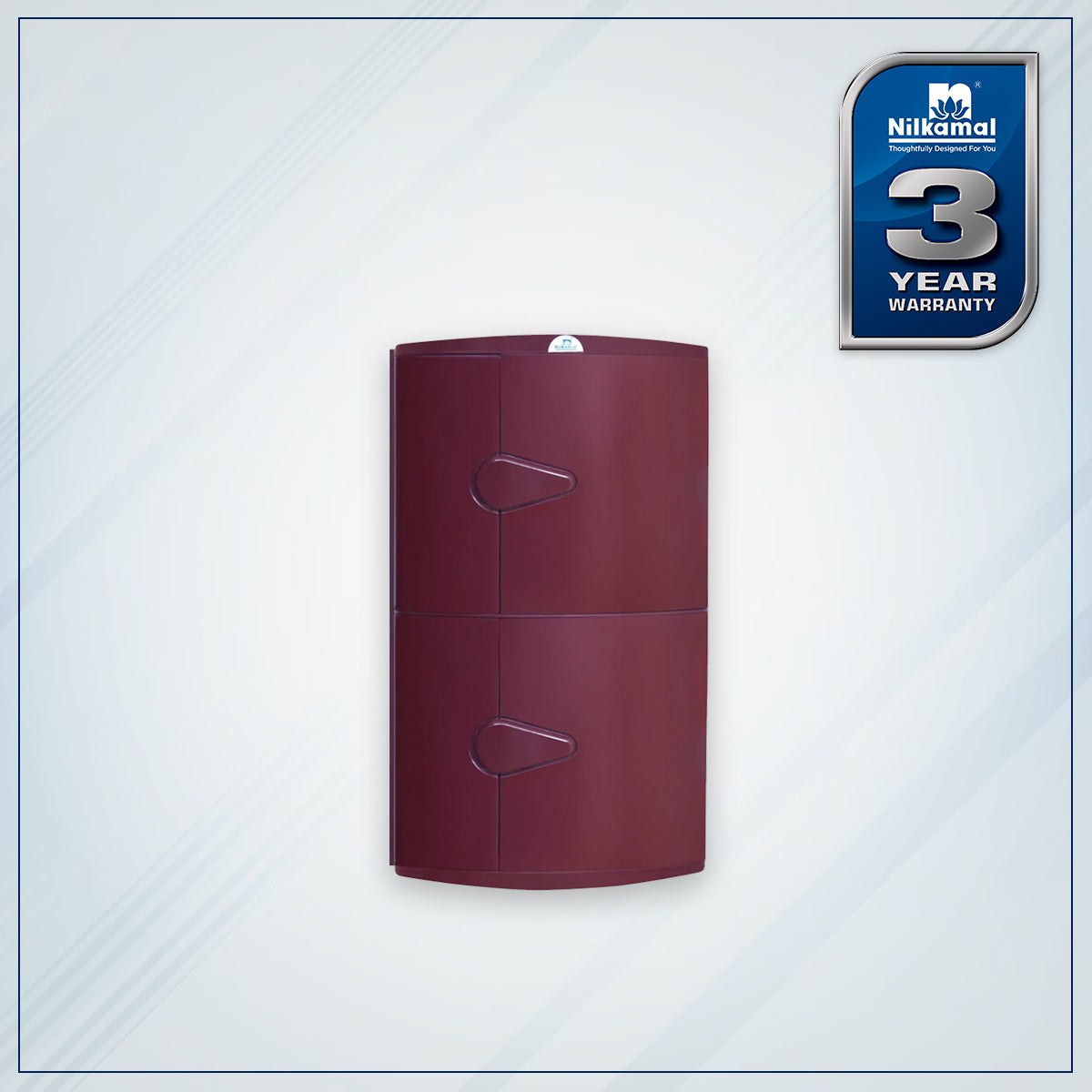 Nilkamal 2 Door Plastic Storage Corner Cabinet (Maroon)