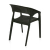 Nilkamal Club Chairs and Glass Top Coffee Table Plastic Outdoor Set (Charcoal Grey & Weather Brown)