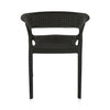 Nilkamal Club Chairs and Mystique Glass Top Coffee Table Plastic Outdoor Set (Charcoal Grey & Season Rust Brown)