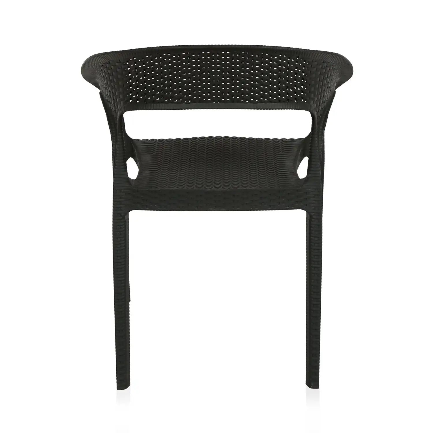 Nilkamal Club Plastic Arm Chair (Charcoal Grey)