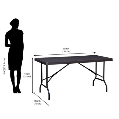 Nilkamal Celebrationz 5 Feet Rectangular Dining Table – Size In Centimeter