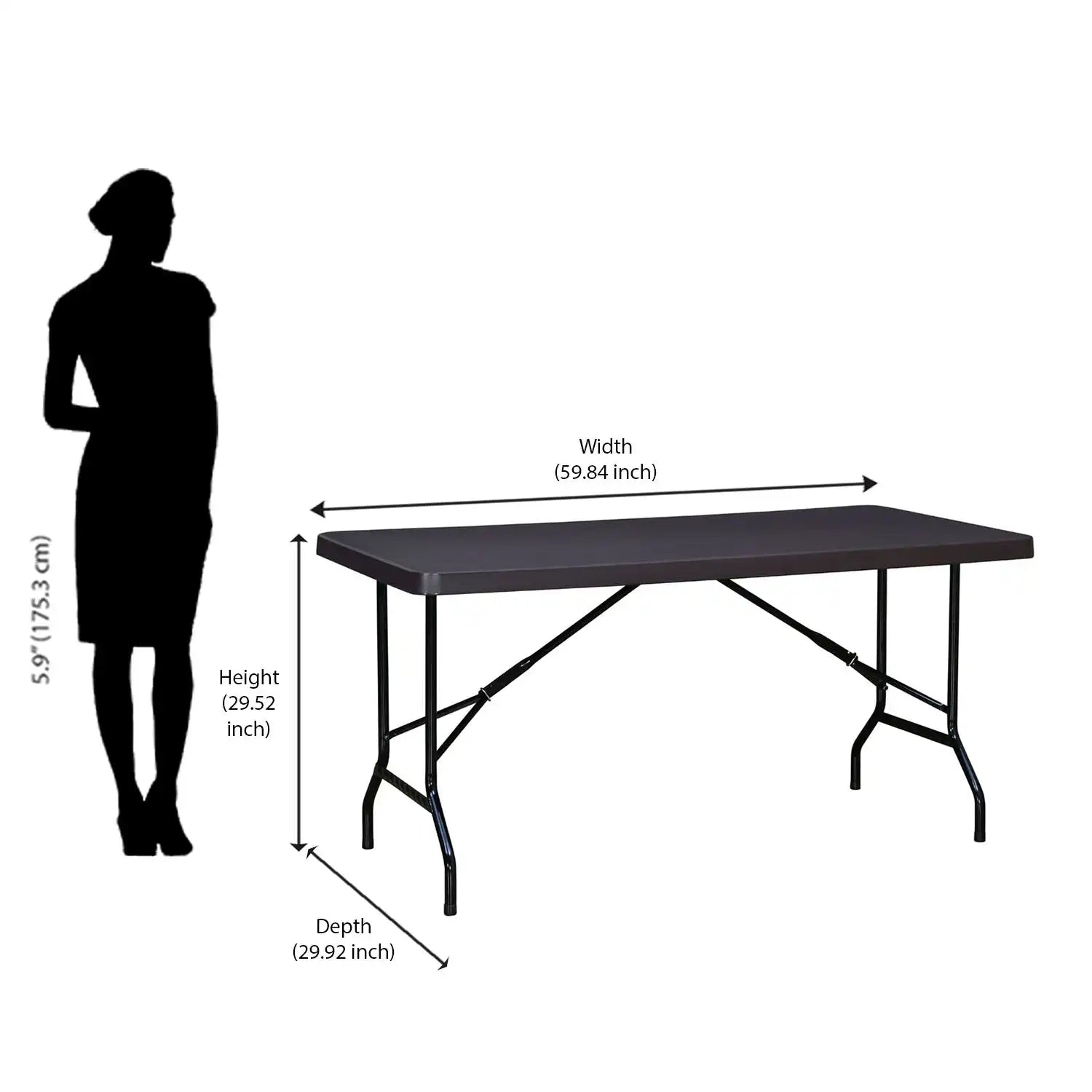 Nilkamal Celebrationz 5 Feet Rectangular Dining Table – Size In Inches
