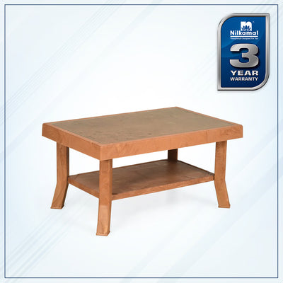 Nilkamal Center Table 2 Carv & Glass (Pear Wood)