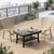 Nilkamal Arena Chairs and Glass Top Coffee Table Plastic Outdoor Set (Luxury Beige & Weather Brown)