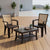Nilkamal CHR2226 Chairs and Glass Top Coffee Table Plastic Outdoor Set (Season Rust Brown/Biscuit & Weather Brown)