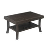 Nilkamal Exotica Chairs and Glass Top Coffee Table Plastic Outdoor Set (Season Rust Brown & Weather Brown)