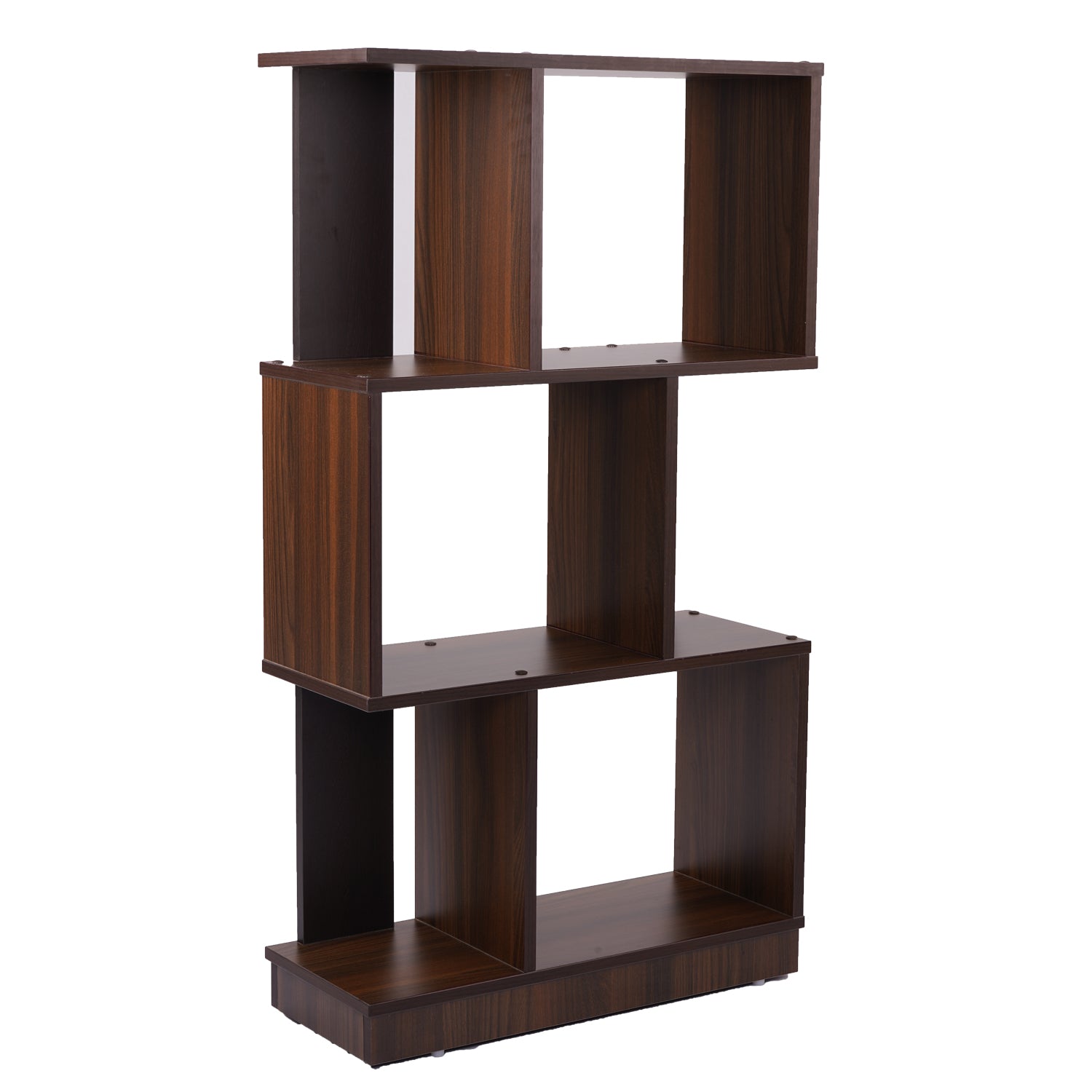 Nilkamal Checkers 3 Tier Book Shelf (Walnut)