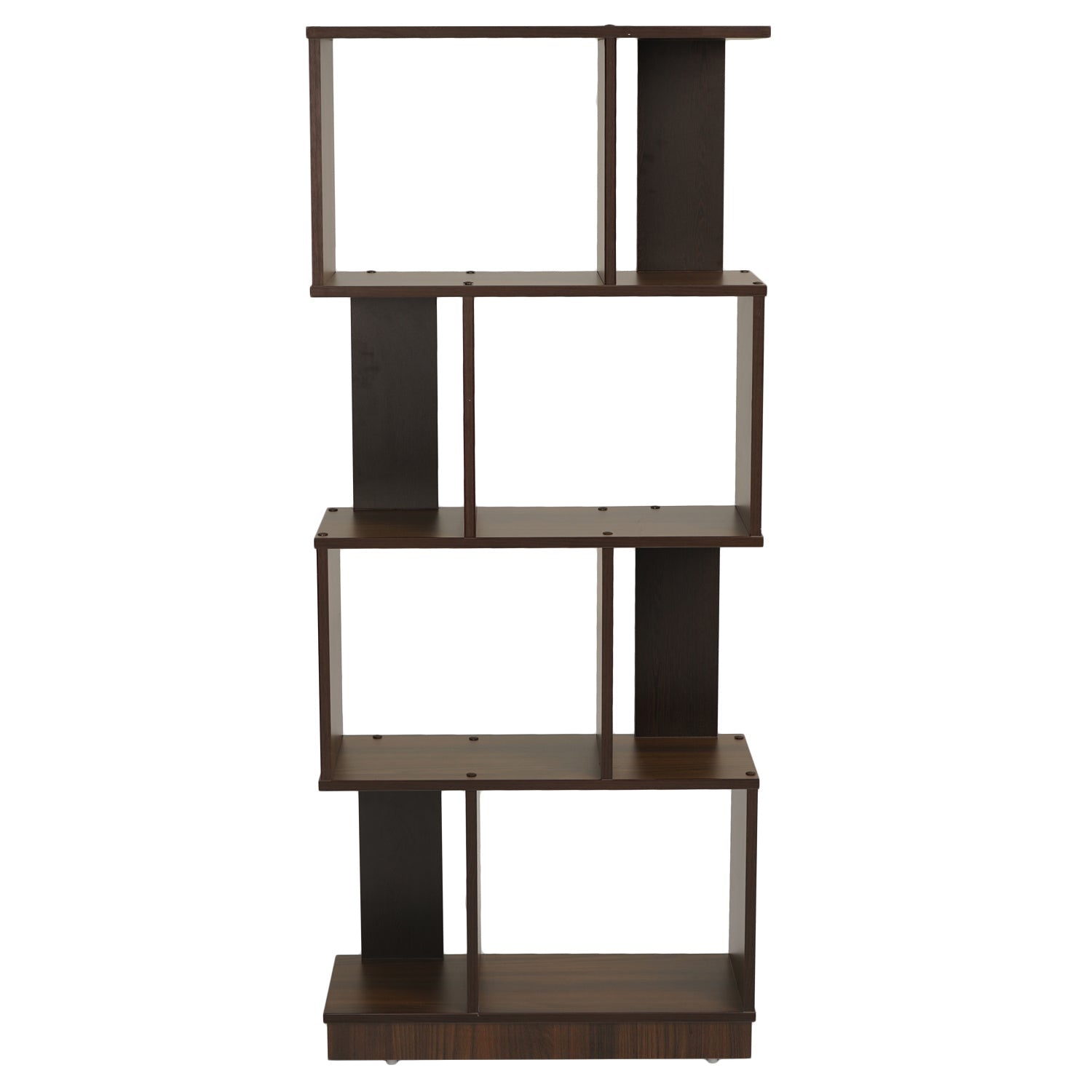 Nilkamal Checkers 4 Tier Book Shelf (Walnut)