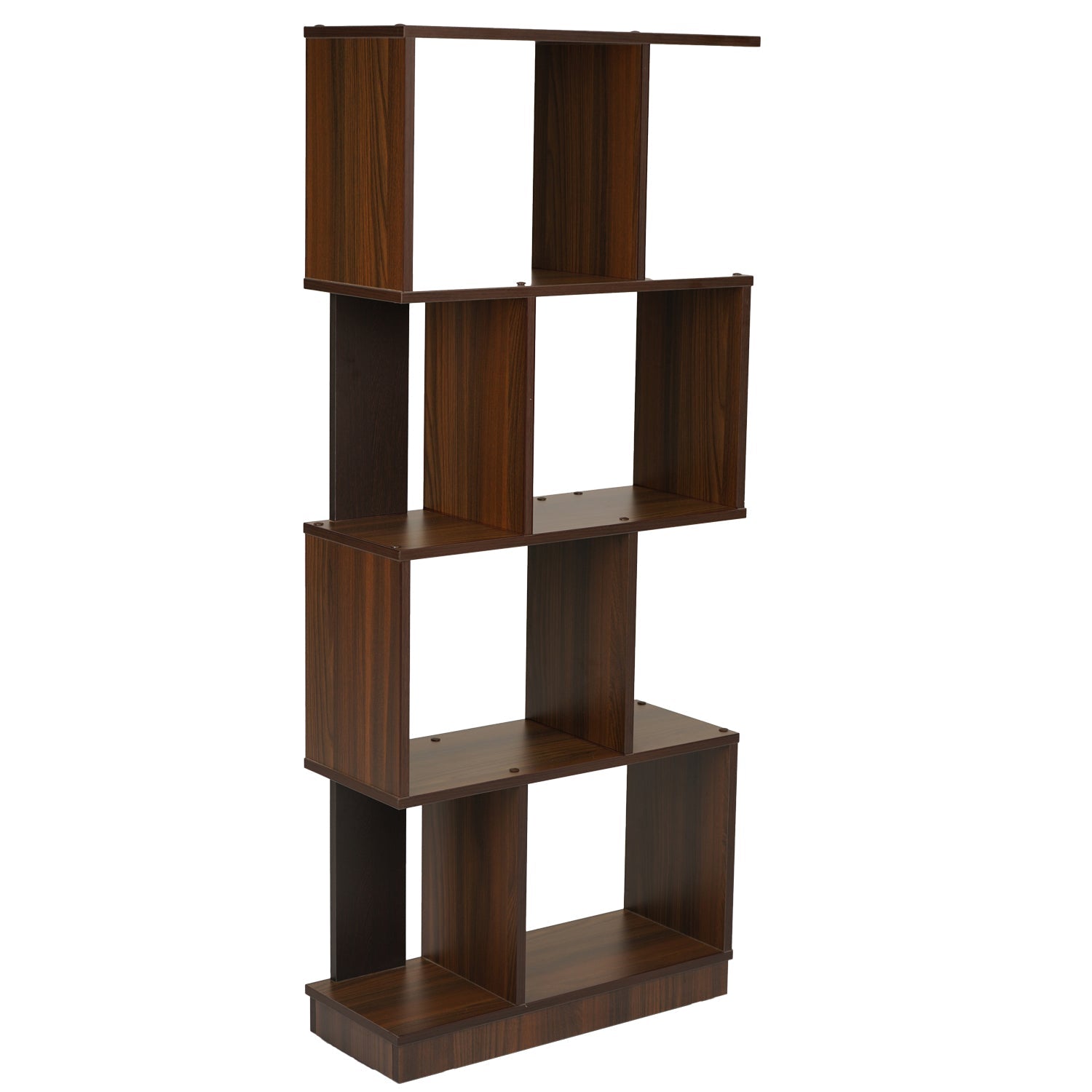 Nilkamal Checkers 4 Tier Book Shelf (Walnut)