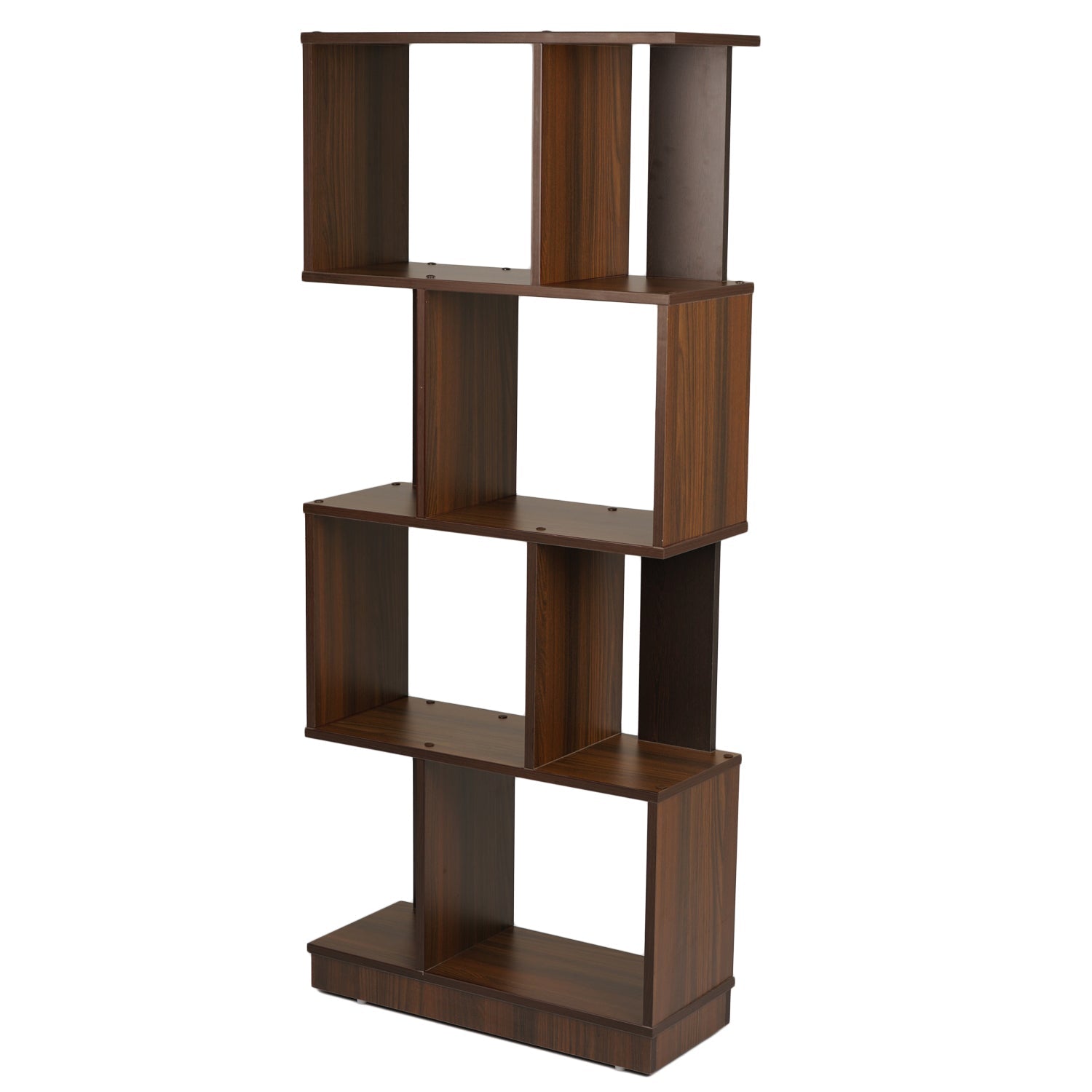 Nilkamal Checkers 4 Tier Book Shelf (Walnut)