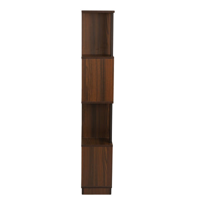 Nilkamal Checkers 4 Tier Book Shelf (Walnut)