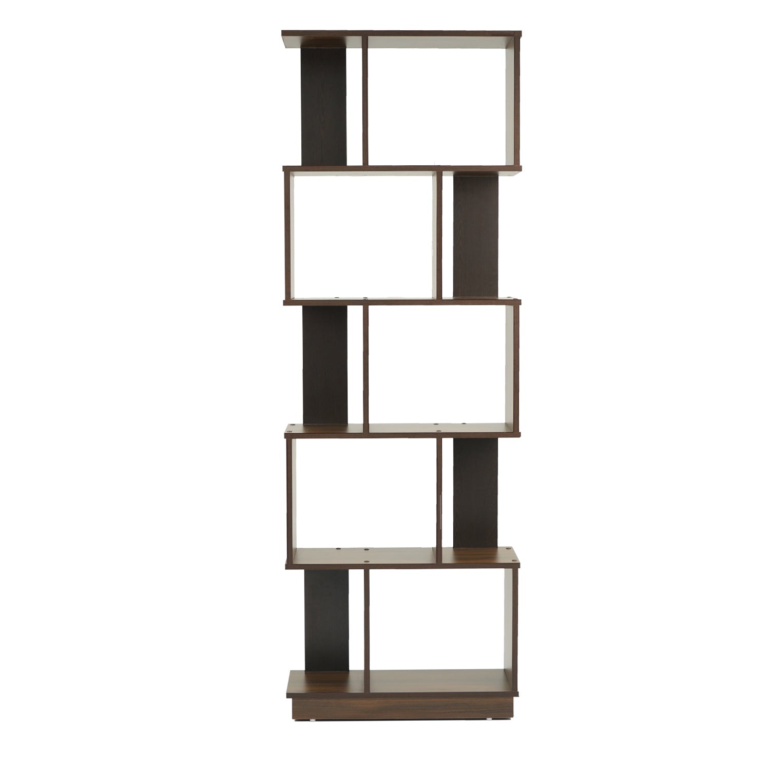 Nilkamal Checkers 5 Tier Book Shelf (Walnut)
