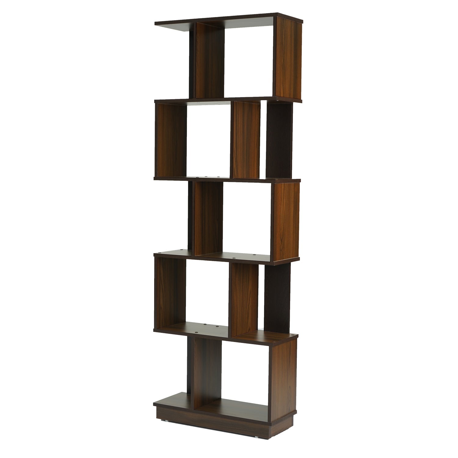 Nilkamal Checkers 5 Tier Book Shelf (Walnut)