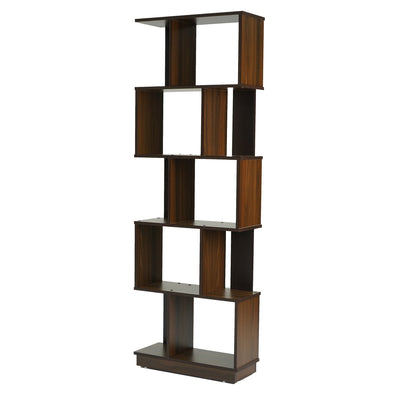 Nilkamal Checkers 5 Tier Book Shelf (Walnut)