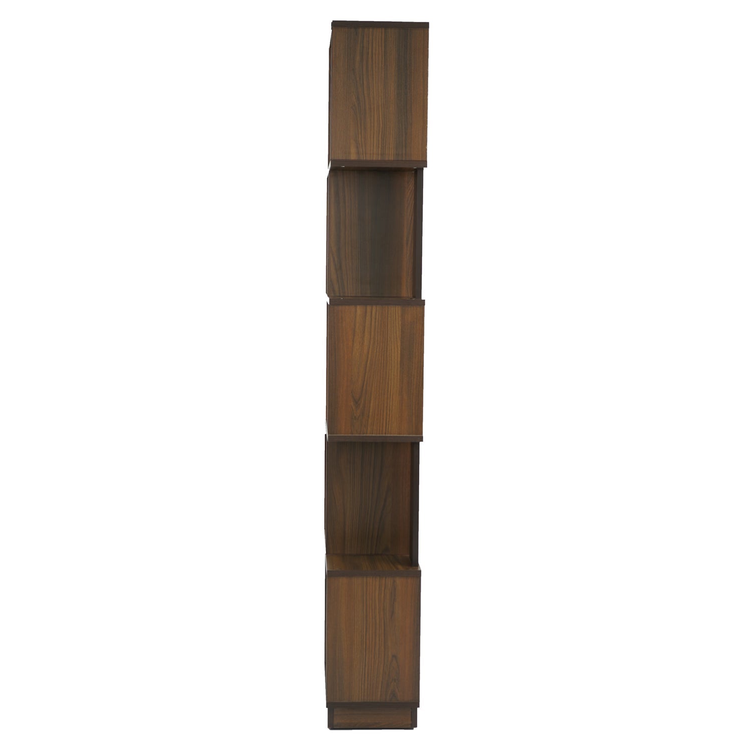 Nilkamal Checkers 5 Tier Book Shelf (Walnut)