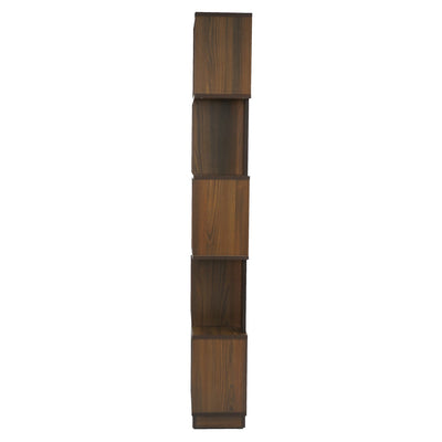 Nilkamal Checkers 5 Tier Book Shelf (Walnut)