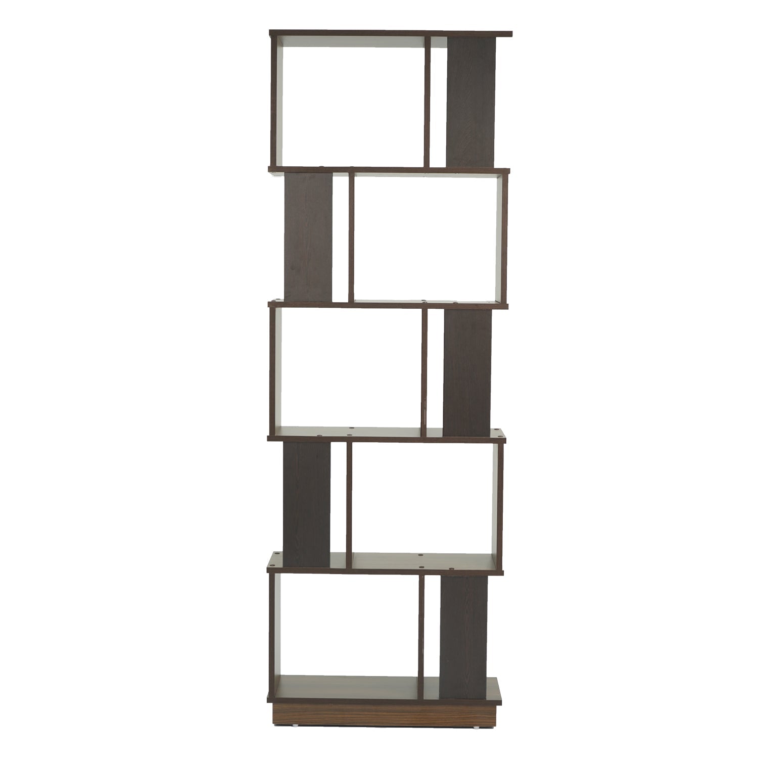 Nilkamal Checkers 5 Tier Book Shelf (Walnut)
