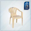Nilkamal CHR2005 Plastic Arm Chair (Marble Beige) - Slight Side View