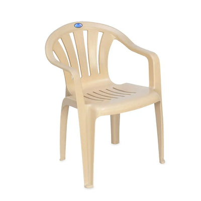 Nilkamal CHR2005 Plastic Arm Chair (Marble Beige) - Slight Side View 2