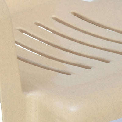 Nilkamal CHR2005 Plastic Arm Chair (Marble Beige) - Close Up View