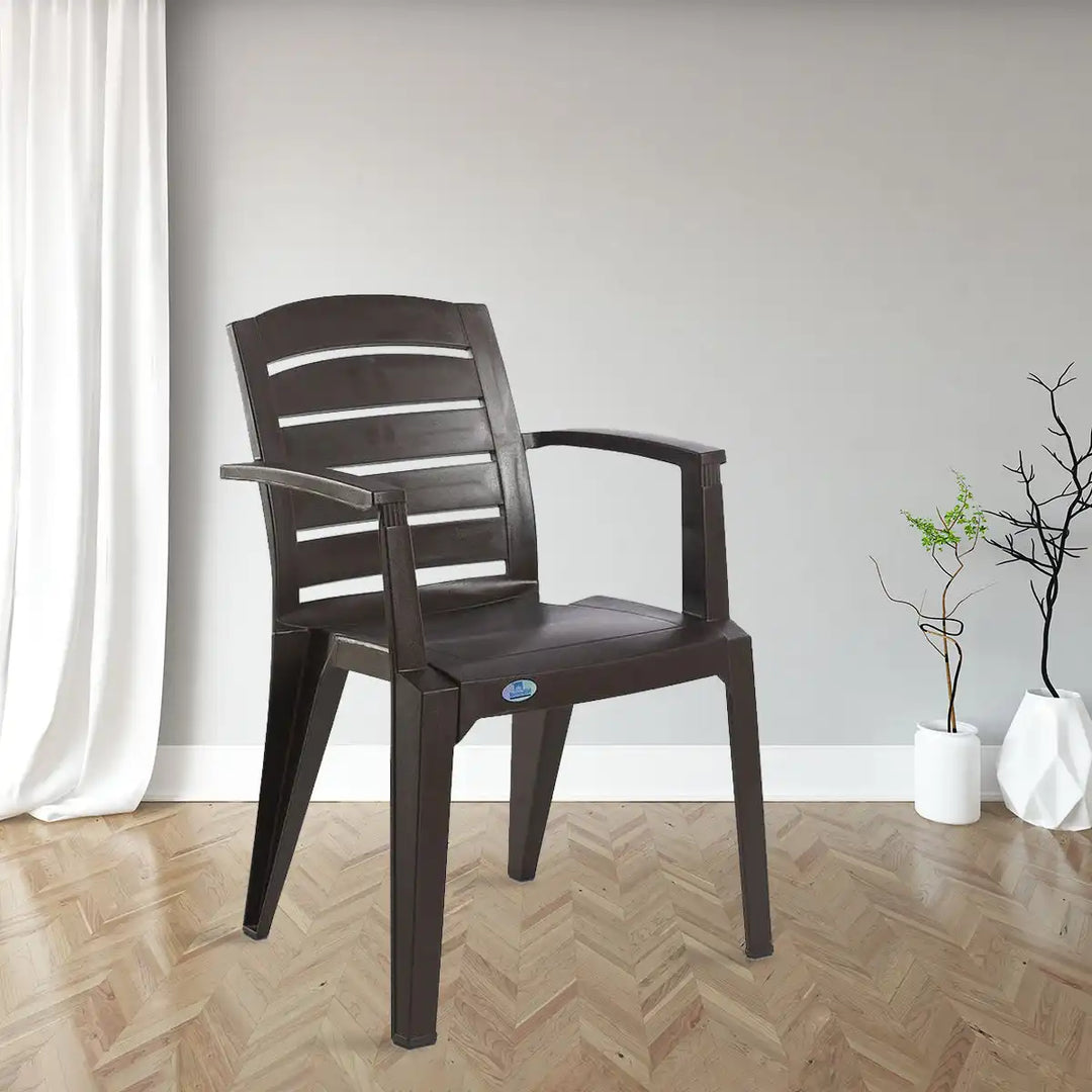 Buy Nilkamal CHR2135 Plastic Arm Chair (Weather Brown) Online In India