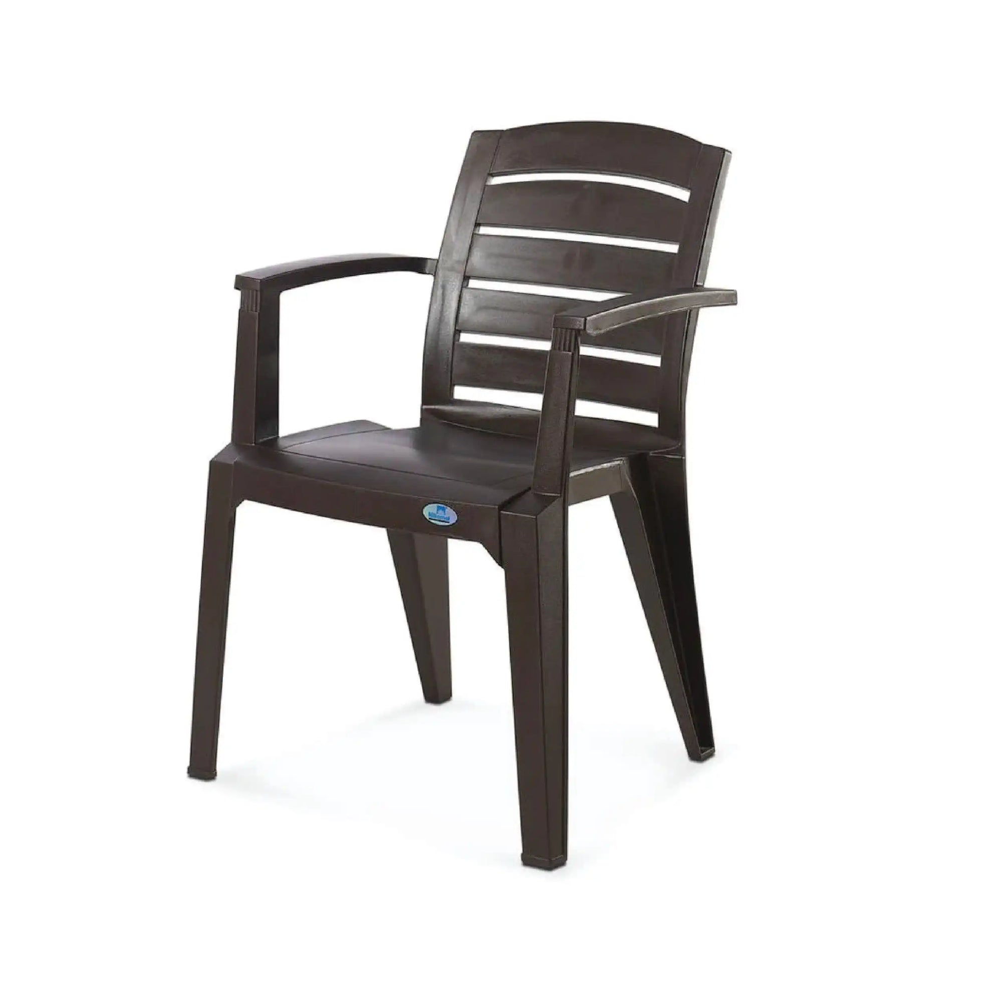 Nilkamal CHR2135 Plastic Arm Chair (Weather Brown) – Side View