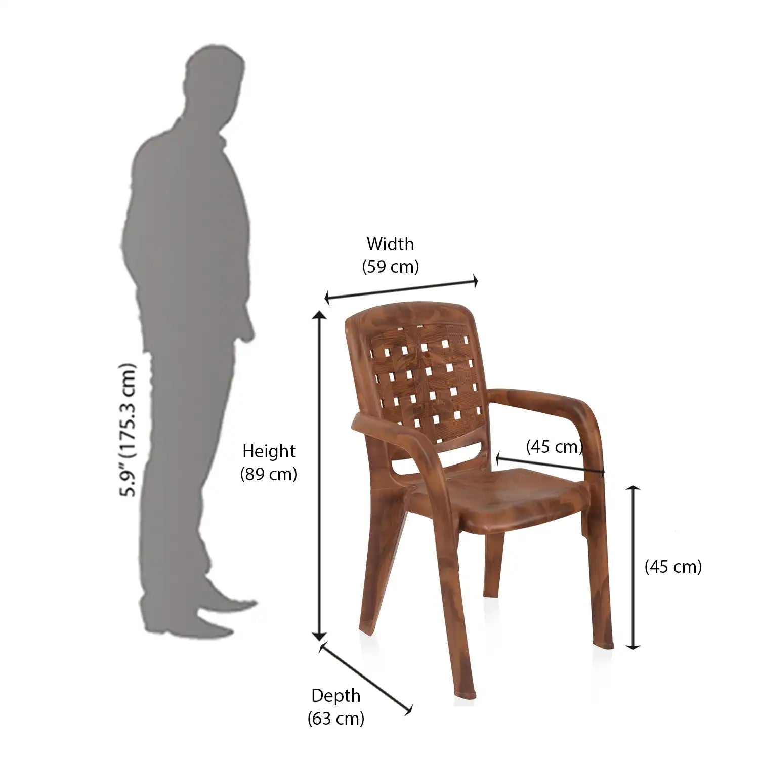 Nilkamal CHR2146 Plastic Arm Chair