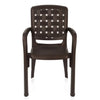 Nilkamal CHR2146 Plastic Arm Chair (Weather Brown) - Front View