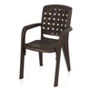 Nilkamal CHR2146 Plastic Arm Chair (Weather Brown) - Slight Side View 3