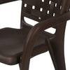Nilkamal CHR2146 Plastic Arm Chair (Weather Brown) - Close Up View