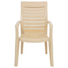 Nilkamal CHR2180 Plastic Arm Chair Marble Beige - Front View