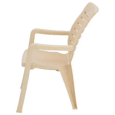 Nilkamal CHR2180 Plastic Arm Chair Marble Beige - Side View