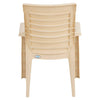 Nilkamal CHR2180 Plastic Arm Chair Marble Beige - Back View-2
